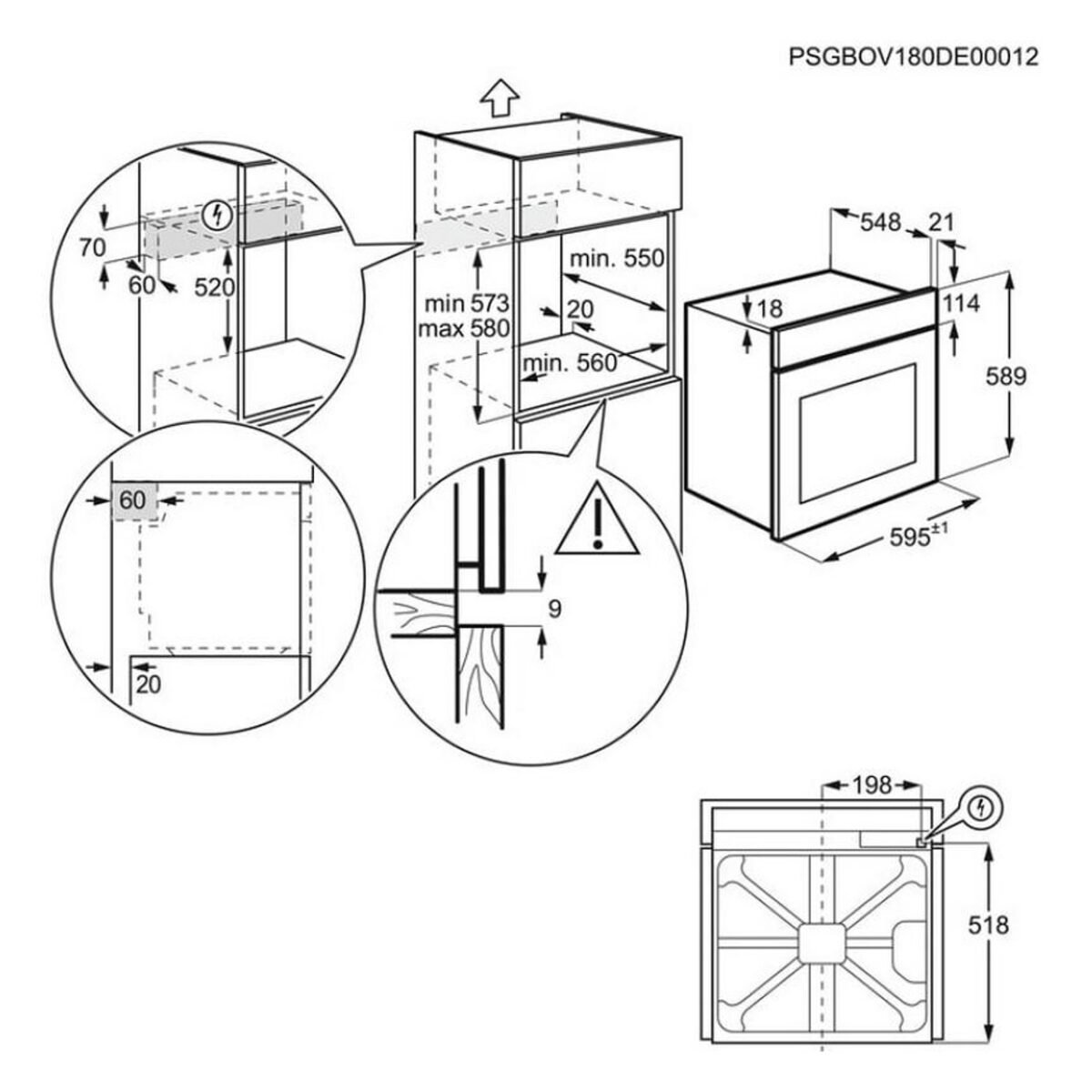Фурна за вграждане AEG TU5PB431SB , 72 , Push бутони , А++ , Пиролиза - Image 3
