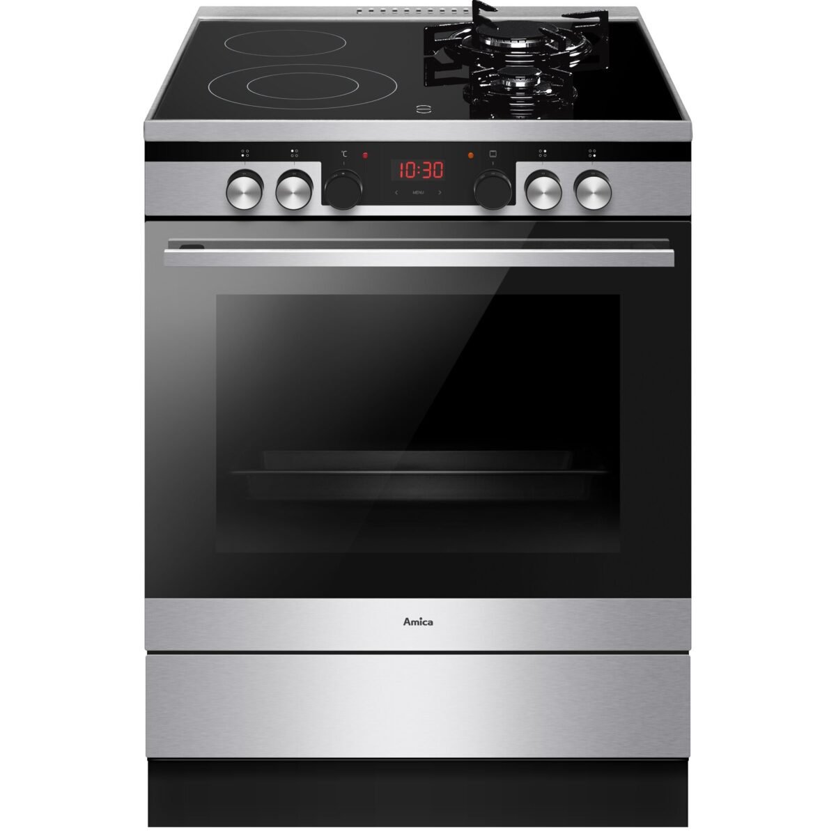 Готварска печка (ток/газ) AMICA 6226MCE3.45EEZPTSD(XX) , 2 газ 2ток , INOX - Image 1