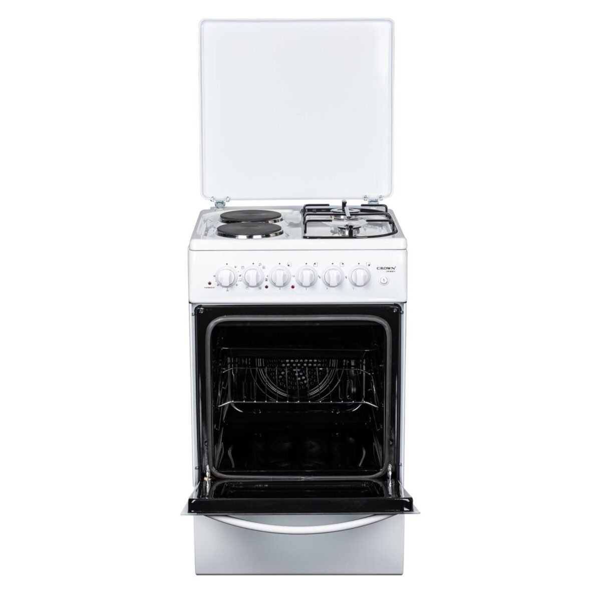 Готварска печка (ток/газ) Crown CR-5050V , 2 газ 2ток , Бял - Image 3
