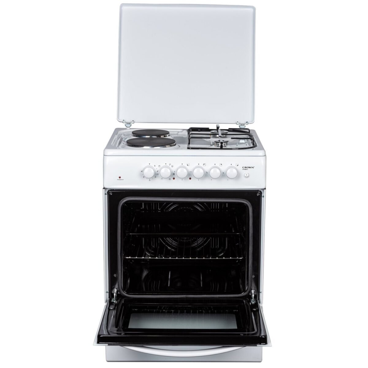 Готварска печка (ток/газ) Crown CR-6060V , 2 газ 2ток , Бял - Image 3