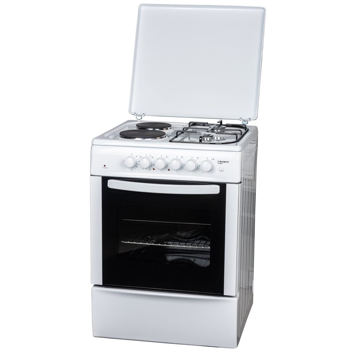 Готварска печка (ток/газ) Crown CR-6060V , 2 газ 2ток , Бял - Image 2