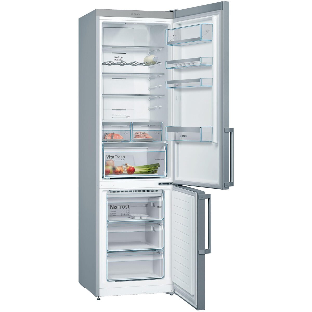 Хладилник с фризер Bosch KGN397LEQ , 368 l, E , No Frost , Инокс - Image 2