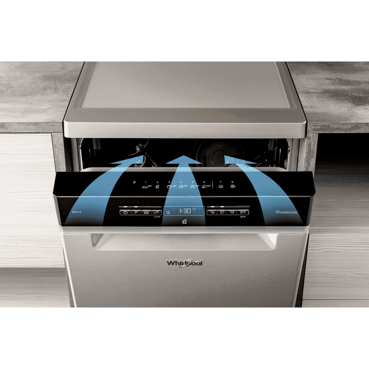 Съдомиялна машина Whirlpool WSFO 3O34PF X , 10 комплекта, 450 Ш, мм, D - Image 2