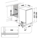 Съдомиялна машина за вграждане Indesit DSIO 3M24 C S , 10 комплекта, 450 Ш, мм, E - Image 2