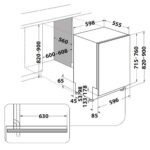 Съдомиялна машина за вграждане Whirlpool MaxiSpace W7I HT 40 T , 15 комплекта, 600 Ш, мм, C - Image 11