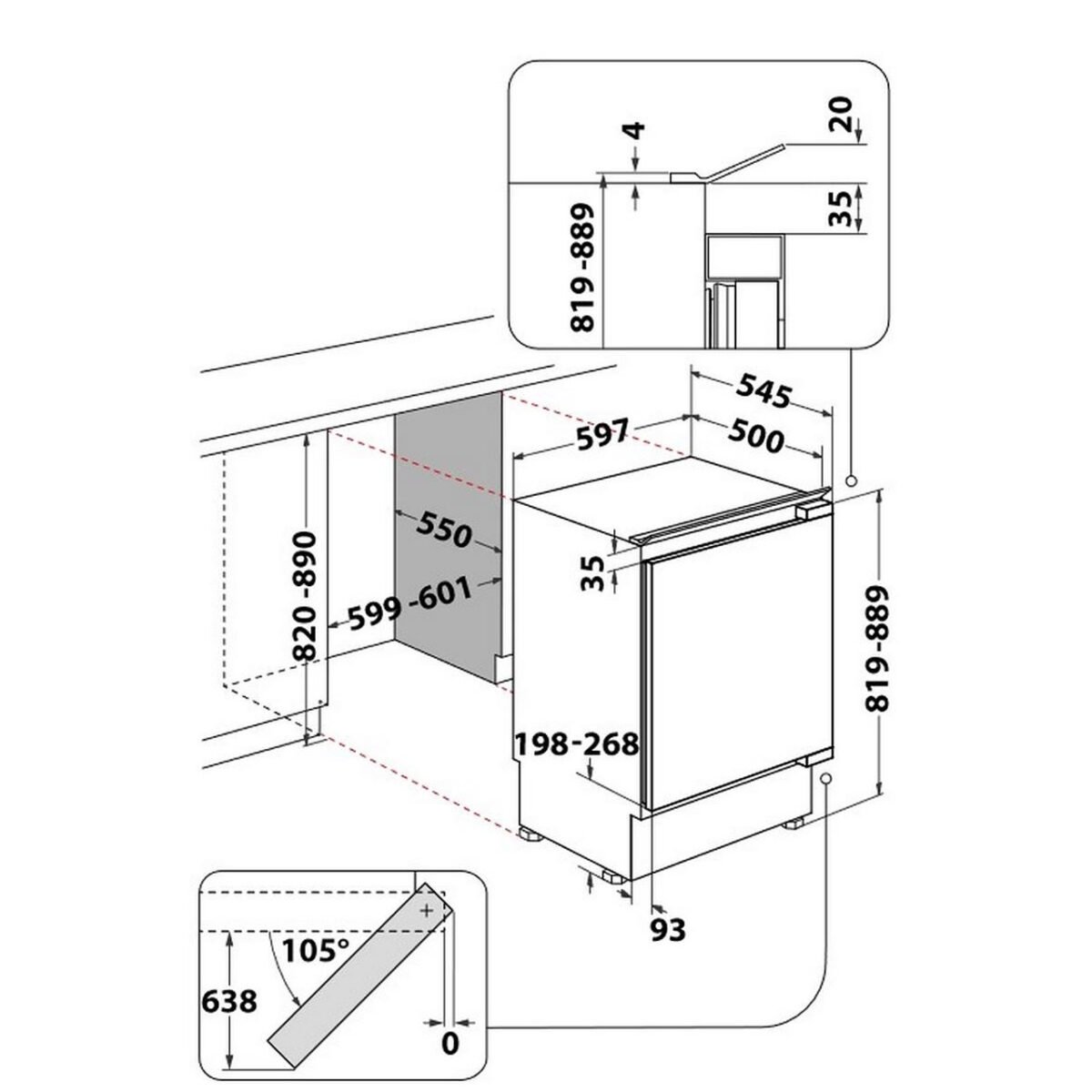 Вграден фризер Whirlpool WBUFZ011 , 91 l, E , Да , Статична - Image 5