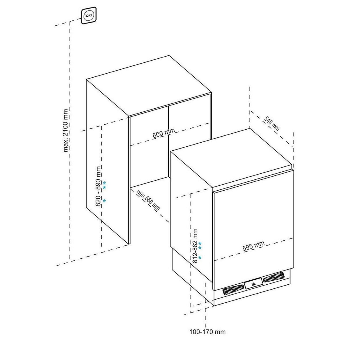 Вграден хладилник Finlux FXNE 1600 , 115 l, E , Да - Image 2