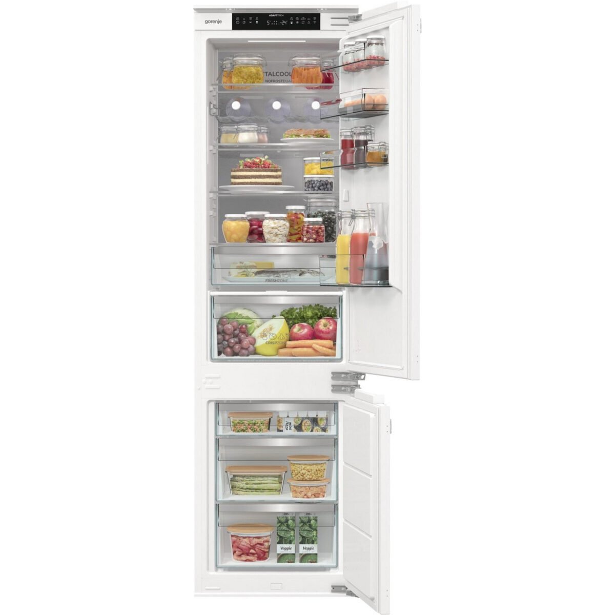 Вграден хладилник с фризер Gorenje NRKI519E82WF , 284 l, E , No Frost , Да - Image 2