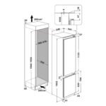Вграден хладилник с фризер Whirlpool WHC20 T352 , 280 l, E , No Frost - Image 7