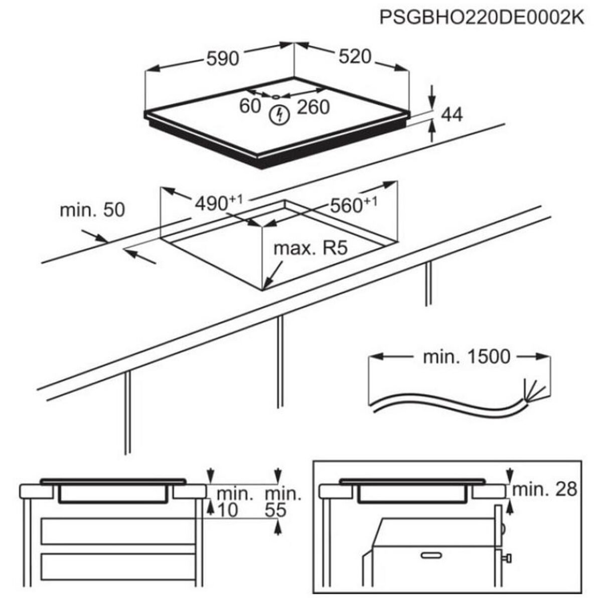 Вграден керамичен плот AEG TO64IB00FB (ST) , Индукционен - Image 3