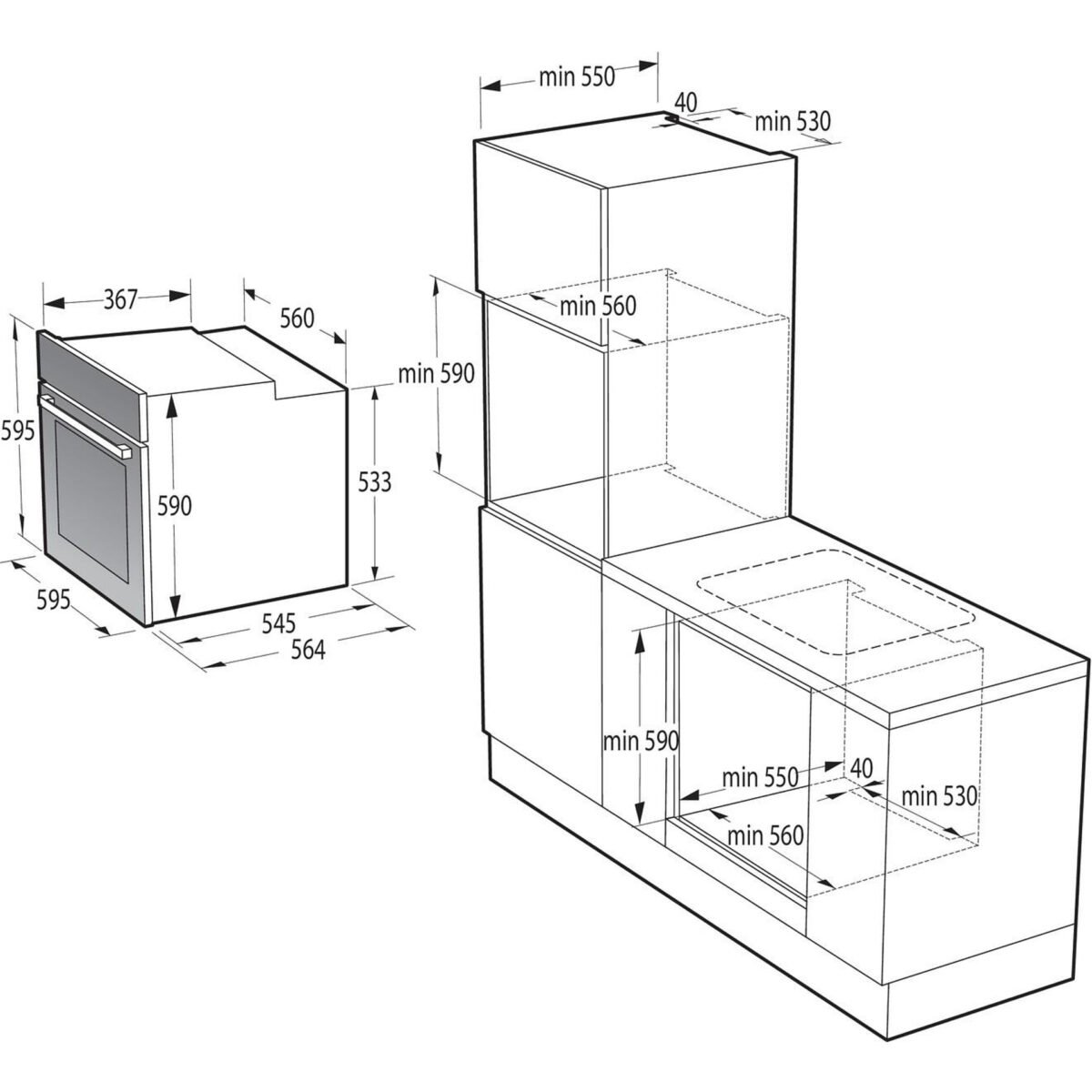Фурна за вграждане Gorenje BO6735E05B , 77 , А , Водно почистване , Механично - Image 6