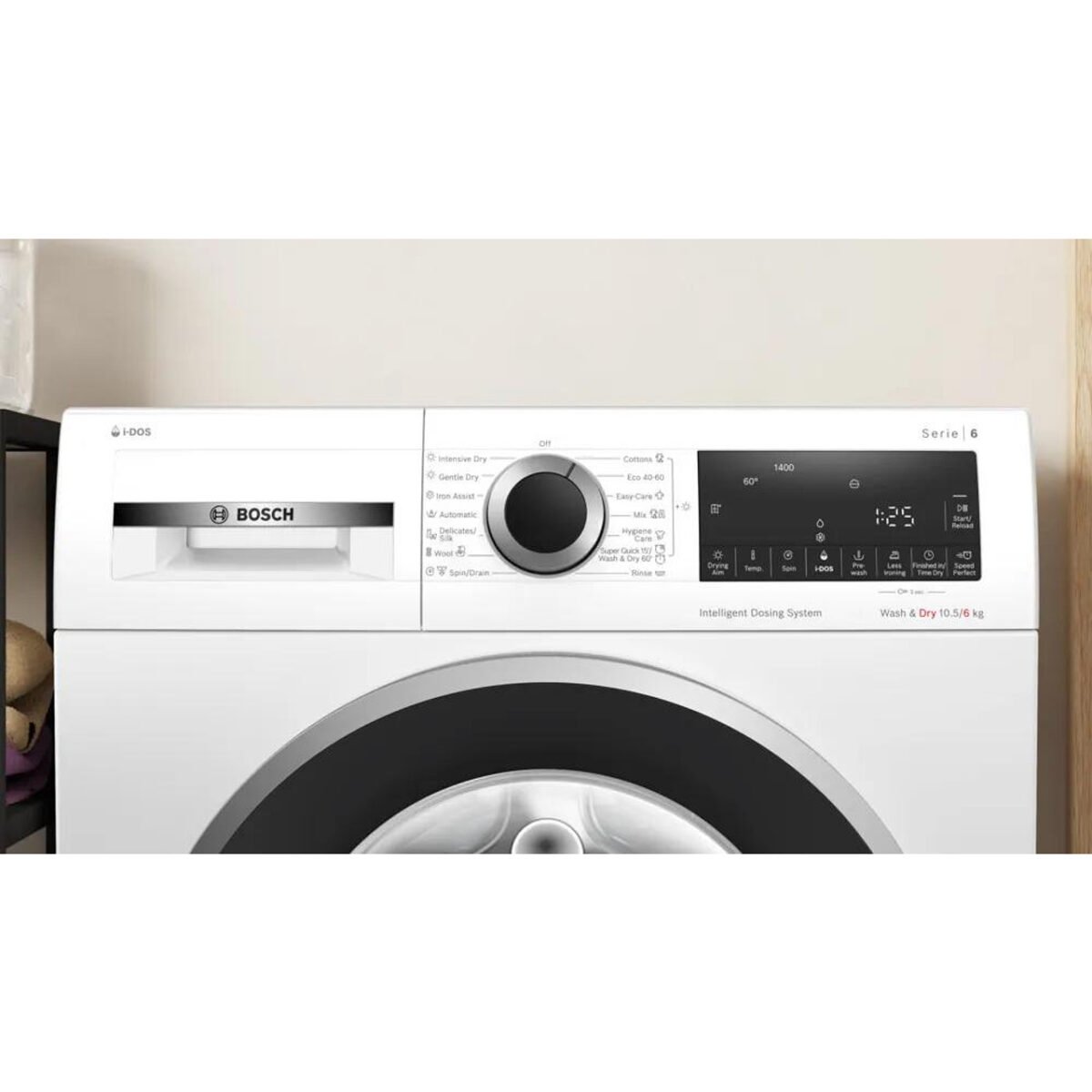 Пералня със сушилня Bosch WNG254A0BY , 10.50 kg, 1400 об./мин., 6 kg, D , Бял - Image 3