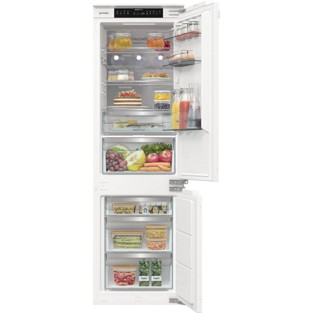 Вграден хладилник с фризер Gorenje NRKI517E82WF , 252 l, E , No Frost , Да - Image 2