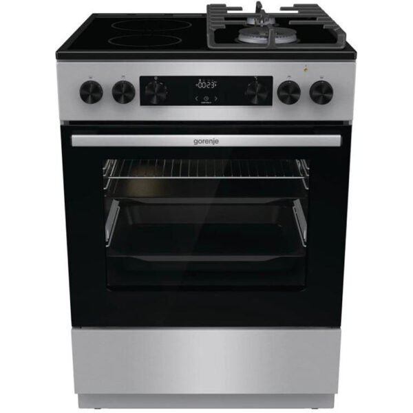 Готварска печка (ток/газ) Gorenje GKC6C60XT , 2 газ 2ток , INOX