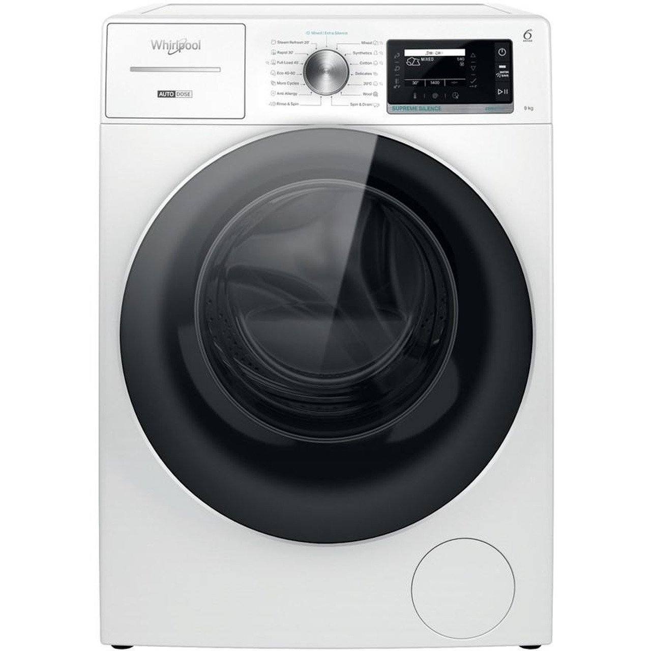 peralna-whirlpool-w8-99ad-silence-ee-1400-ob-min-9-00-kg-a-bal-66bb1810105b9_1280x1280 Пералня Whirlpool W8 99AD SILENCE EE*** , 1400 об./мин., 9.00 kg, A , Бял - Image 1