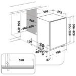 Съдомиялна машина за вграждане Whirlpool W2I HD526 A , 14 комплекта, E , 600 Ш, мм - Image 5