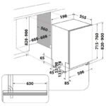 Съдомиялна машина за вграждане Whirlpool MaxiSpace W7I HT58 T , 15 комплекта, 600 Ш, мм, B - Image 14